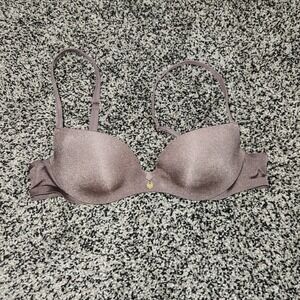Vtg Very Sexy Victorias Secret Padded Demi Push-up Bra Mauve Women Sz 32A 2008